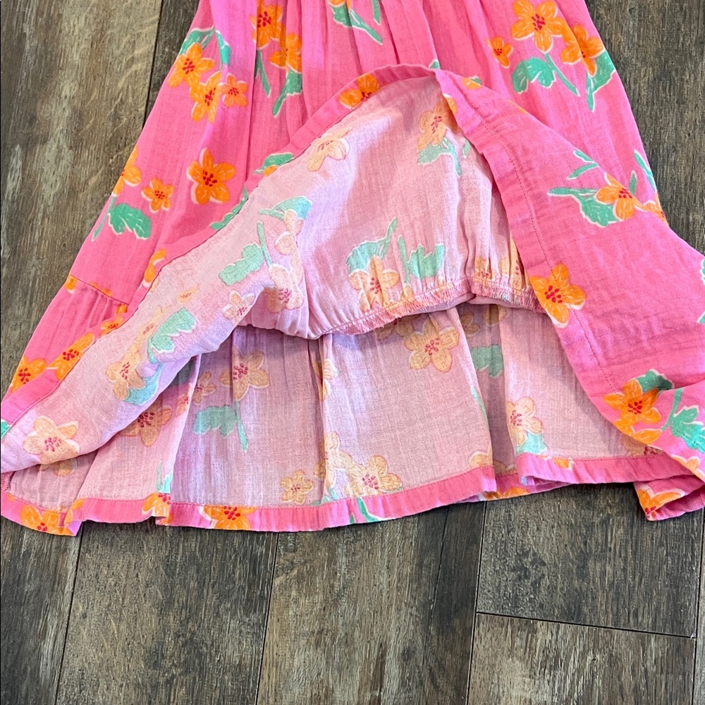 Old Navy Bright Pink Floral Kids Dress - Picture 6 of 8